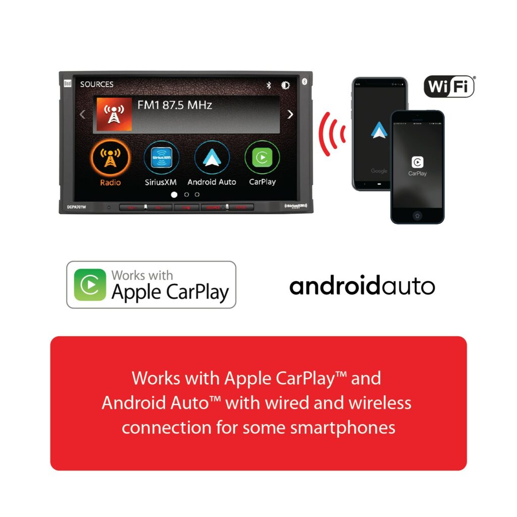 Dual Av Media Receiver Wireless Apple Carplay And Android Auto