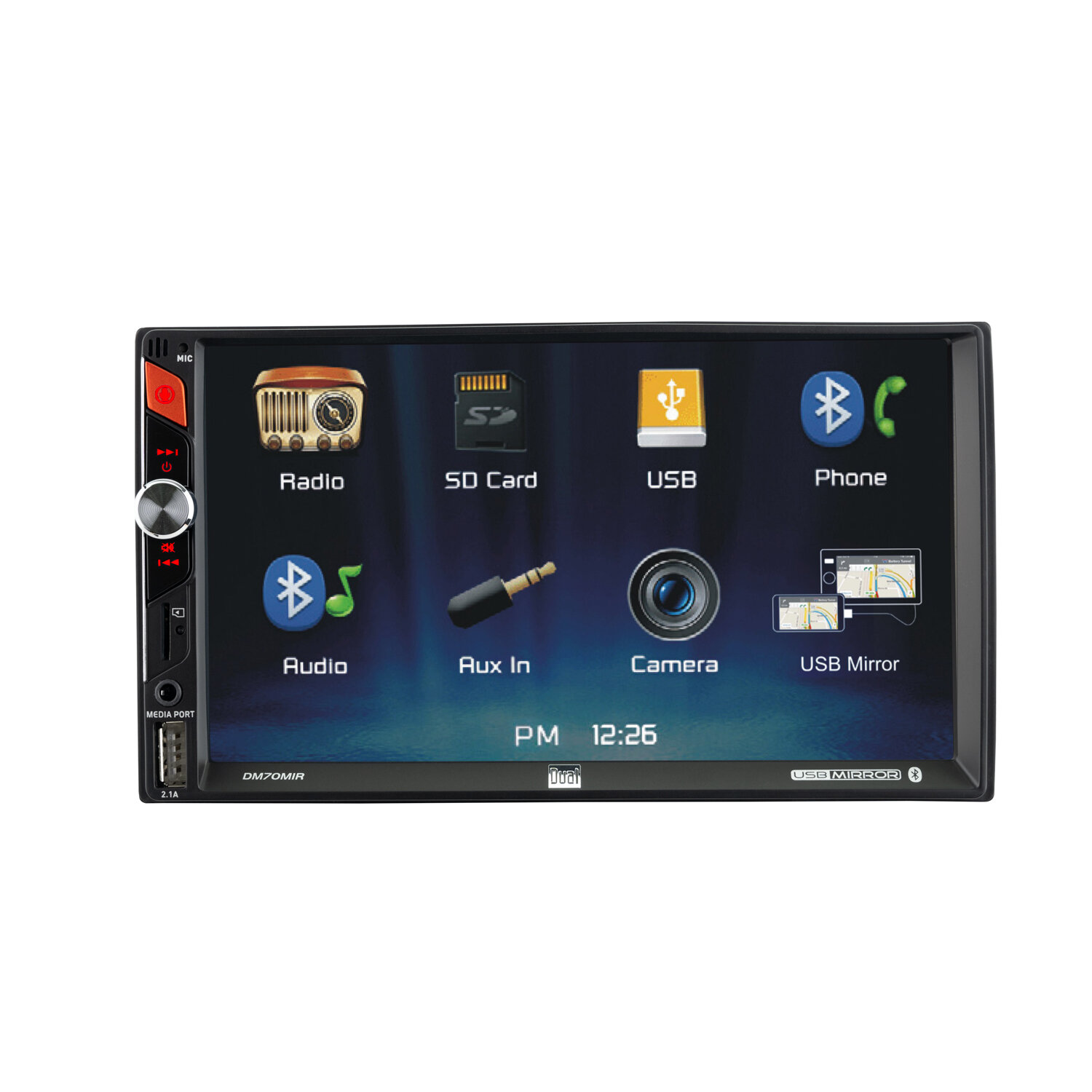 Car Stereo Bluetooth Car Radio - Single Din AM FM Digital Media Receiver -  LCD Display USB AUX SD EQ Subwoofer Quick Charge APP Remote Control