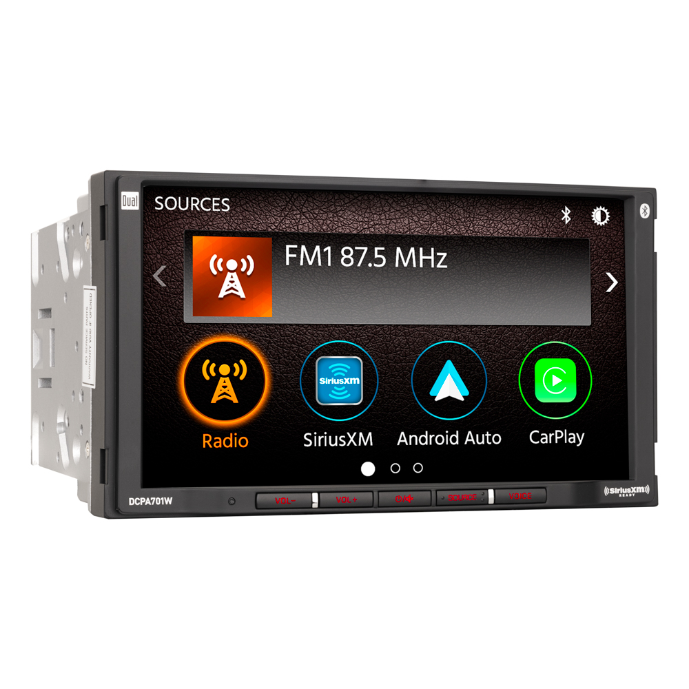 Dual Dcpa701w 7 Double-DIN In-Dash Digital Media Receiver with Bluetooth, Wireless Android Auto and Apple CarPlay
