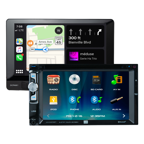 Dual Electronics DCPA901W 9-inch Certified Apple CarPlay Android Auto Wired  or Wireless, Single DIN Touchscreen Car Stereo Radio, Built-in Bluetooth, Backup Camera Input