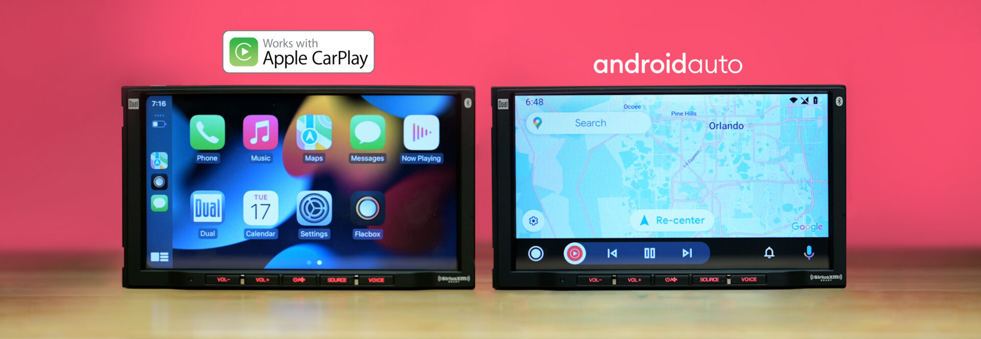 7 Receiver with Apple CarPlay, Android Auto, and Camera Combo
