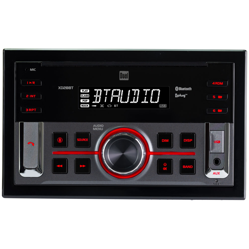 Dual Electronics Double Din Car Stereo: CD Player, Bluetooth