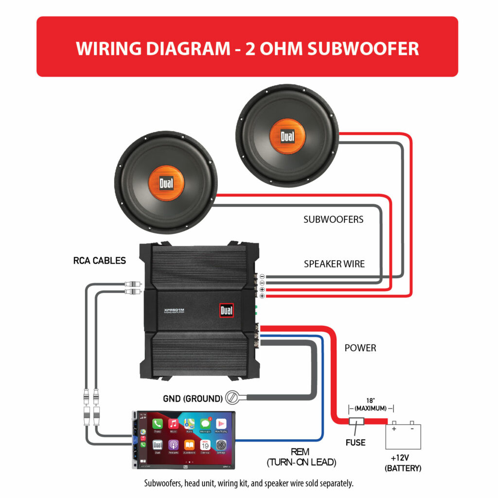 XPR501M Wiring Diagram 2 Channel Subwoofer