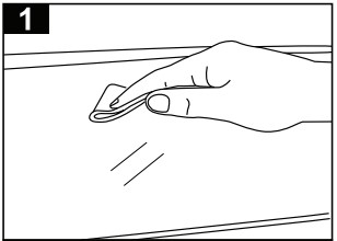 drawing of hand cleaning dash