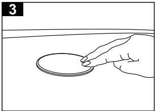 3M Adhesive Installation Step 3 drawing of hand pressing adhesive down on dash