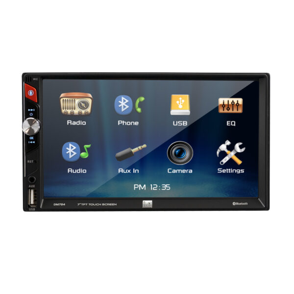 DM724 Car Stereo AV Receiver front view