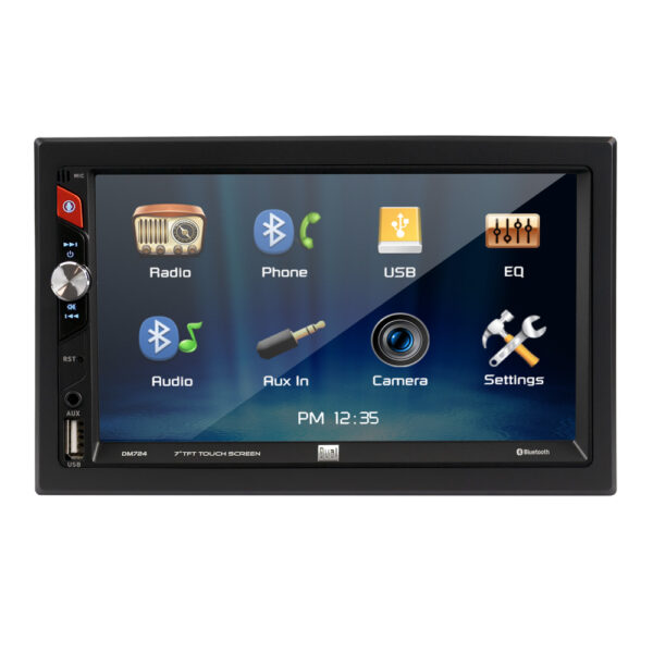 DM724 Car Stereo AV Receiver with trim front view