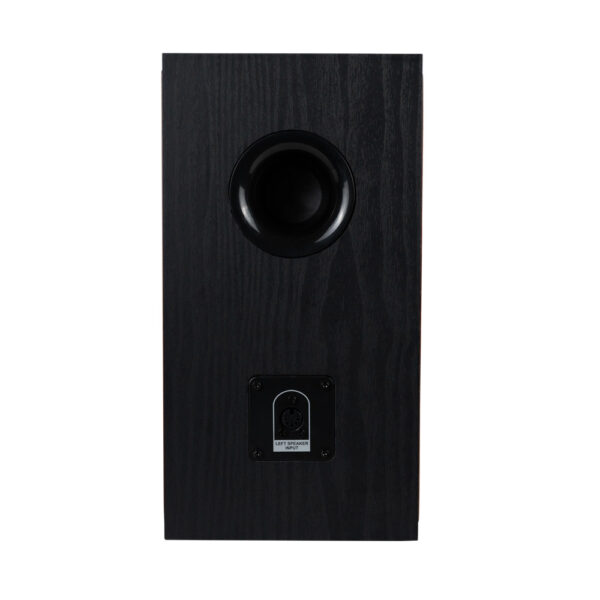 Dual Electronics LUHSL20B single bookshelf speaker rear view